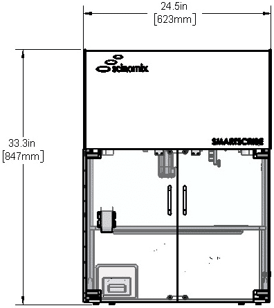 Scinomix SmartScribe Dimension Drawing - Front View